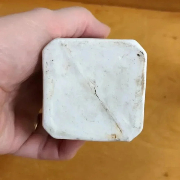 Antique French Porcelain Perfume Bottle or  Tea Caddy - Picture 5 of 5